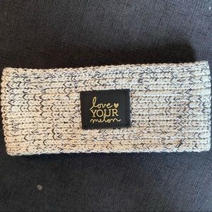 LYM Black Speckled Knit Headband